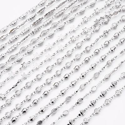 Non-Tarnish 304 Stainless Steel Link Chains Necklaces NJEW-F242-03P-1