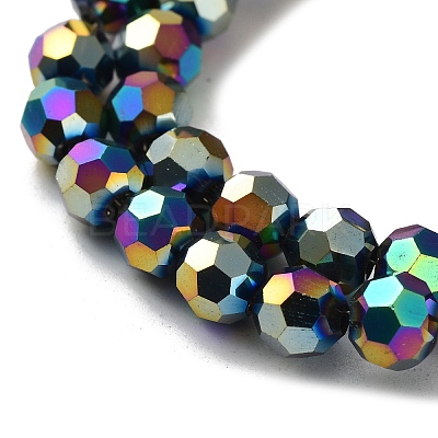 Electroplate Glass Bead Strands EGLA-R042-6mm-04-1