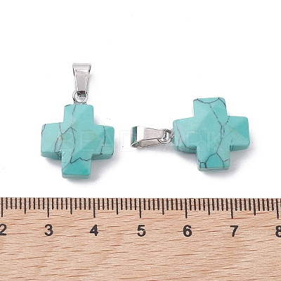 Synthetic Turquoise Pendants G-K359-02P-02-1