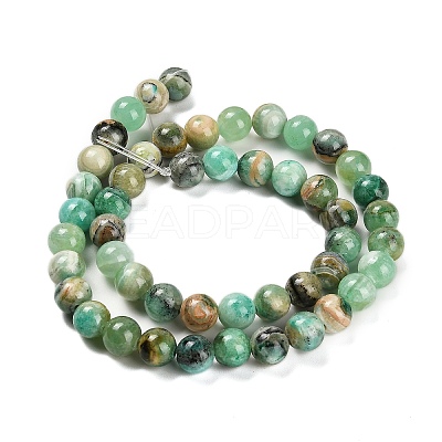Natural Green Line Jasper Beads Strands G-B128-A03-03-1