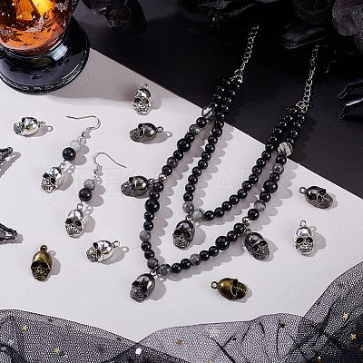 36Pcs 3 Colors Tibetan Style Alloy Pendants FIND-GA0008-10-1