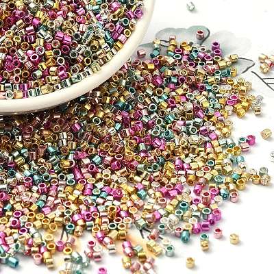 Electroplate Glass Seed Beads SEED-S042-01B-13-1