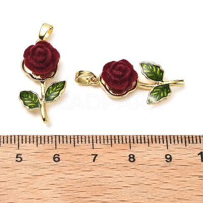 Brass Resin Pendants KK-G533-02G-1