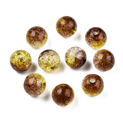 Transparent Crackle Acrylic Beads CACR-N002-16A-1