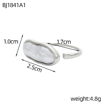 Anti-Tarnish 304 Stainless Steel Cuff Rings RJEW-OY001-07P-1