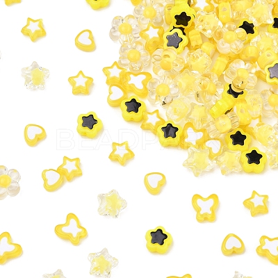 200Pcs 6 Styles Transparent & Opaque Acrylic Beads TACR-FS0001-54G-1