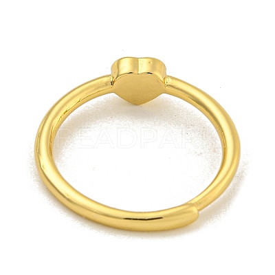 Heart Natural Mixed Stone Adjustable Rings RJEW-Q818-02G-1
