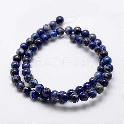 Natural Lapis Lazuli Beads Strands G-A163-07-12mm-1