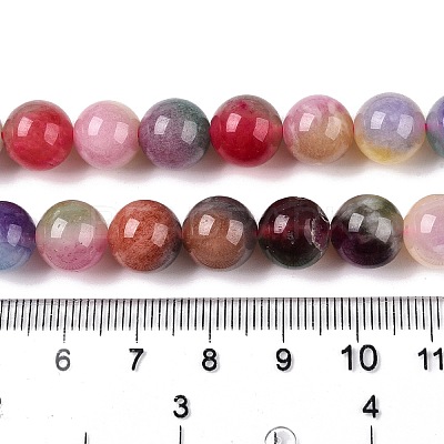 Dyed Natural White Jade Beads Strands G-T138-10mm-210-16-1