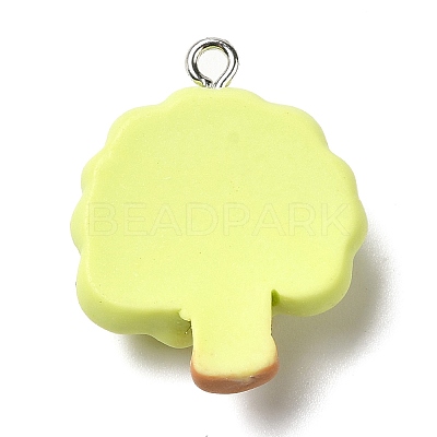 Autumn Theme Opaque Resin Pendants RESI-L038-03P-05-1