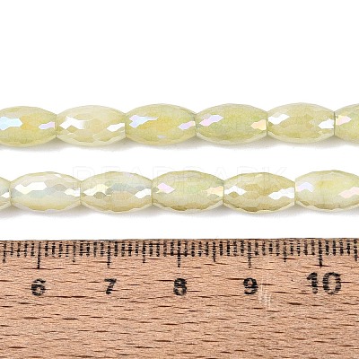 Anti-Tarnish Electroplate Glass Beads Strands EGLA-Q130-02A-07-1