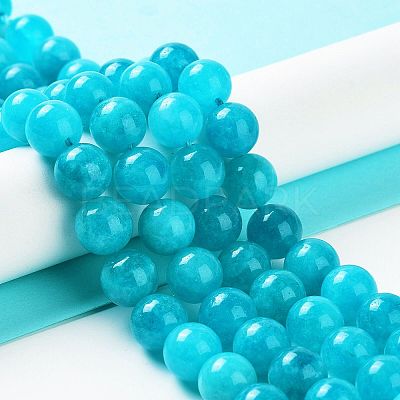 Dyed Natural Malaysia Jade Beads Strands G-G021-02C-02-1