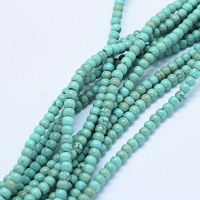 Synthetic Turquoise Beads Strands X-TURQ-F007-01B-4mm-1