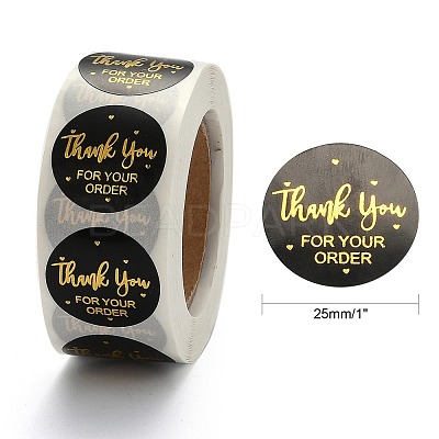 1 Inch Thank You Adhesive Label Stickers DIY-J002-C02-1