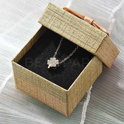 304 Stainless Steel Crystal Rhinestone Pendant Cable Chain Necklaces for Women LS-NJEW-C062-01C-G-1