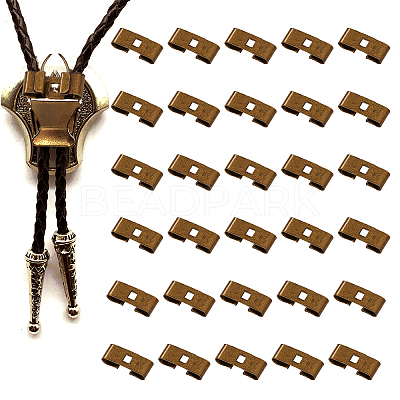 30Pcs Iron Bolo Tie Slides Clasp Accessories IFIN-CA0001-61-1