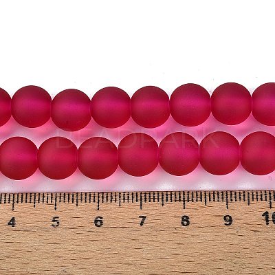 Baking Paint Transparent Glass Bead Strands GLAA-S031-10mm-39-1