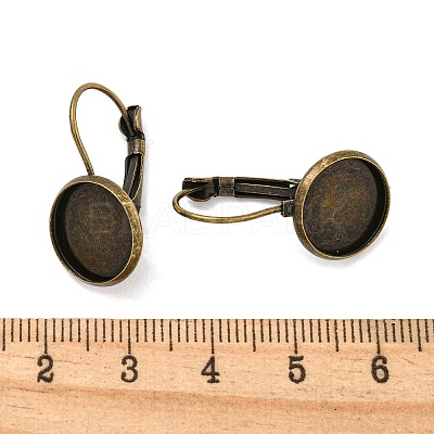 Brass Leverback Earring Findings KK-H023-AB-NF-1