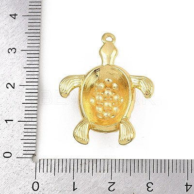 Turtle Brass ABS Imitation Pearl Pendants KK-I352-04F-G-1