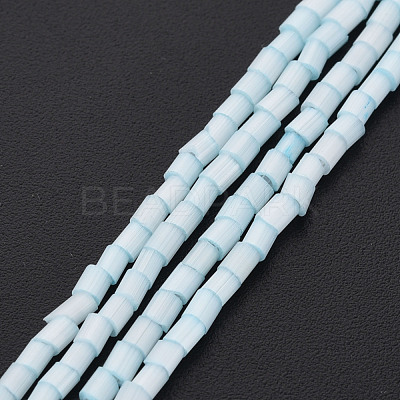 Glass Silk Stain Style Beads Strands GLAA-N047-001A-01-1