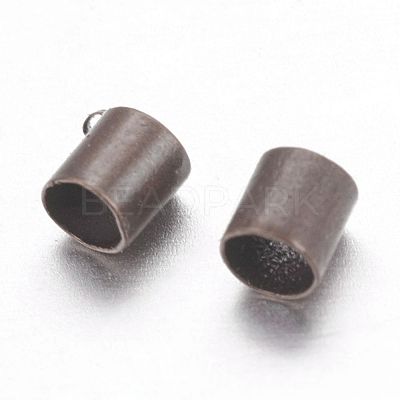 Brass Crimp Beads KK-L021-R-NF-1