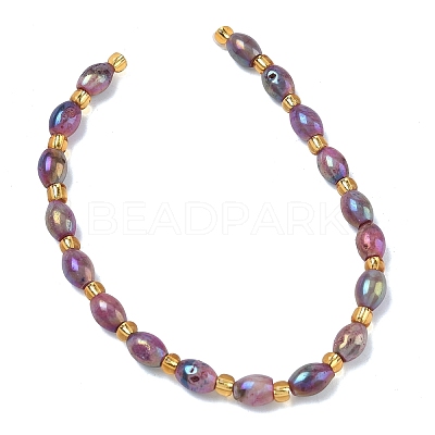 Electroplated Natural Druzy Geode Crystal Beads Strands G-G459-03B-08-1