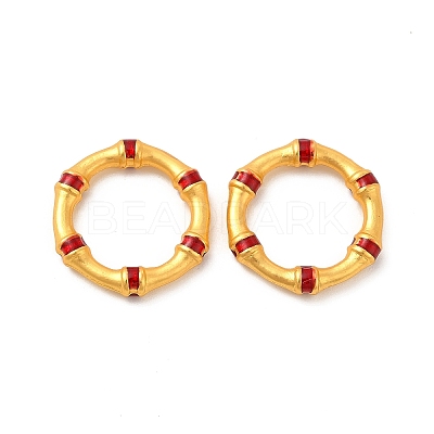 Rack Plating Alloy Enamel Linking Rings PALLOY-F287-04MG-02-1