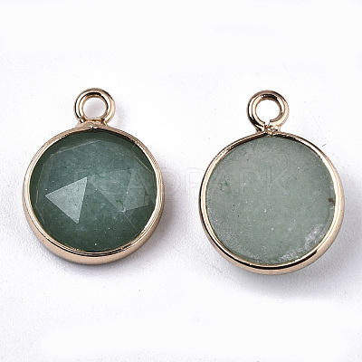 Natural Green Aventurine Charms G-N326-49E-1