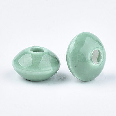 Handmade Porcelain Beads X-PORC-Q173-20x11mm-21-1