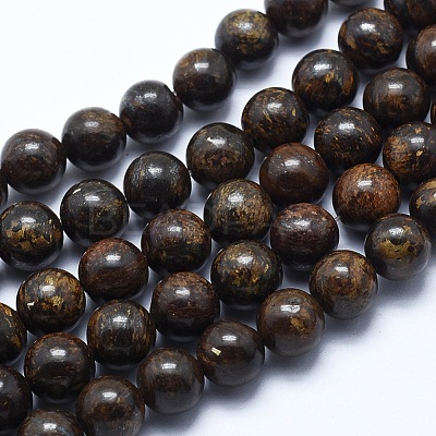 Natural Bronzite Bead Strands G-P370-05-8mm-1