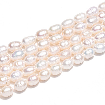 Natural Cultured Freshwater Pearl Beads Strands PEAR-N012-05Y-1