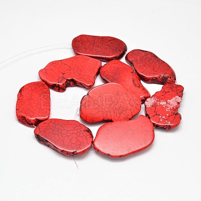 Dyed Natural Magnesite Bead Strands G-M156-10-1