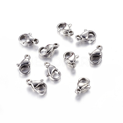 Non-Tarnish 304 Stainless Steel Lobster Claw Clasps STAS-AB09-1