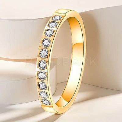 Stainless Steel and Crystal Rhinestone Finger Rings for Women FS-WG71548-12-1