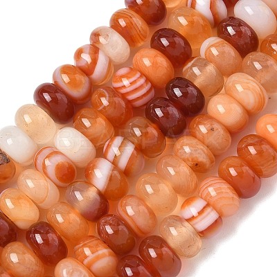 Natural Banded Agate Beads Strands G-F790-I01-01E-1