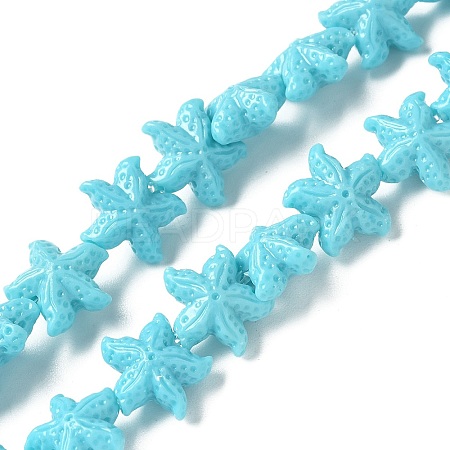 Synthetic Coral Dyed Carved Beads Strands X-CORA-K009-06A-01-1
