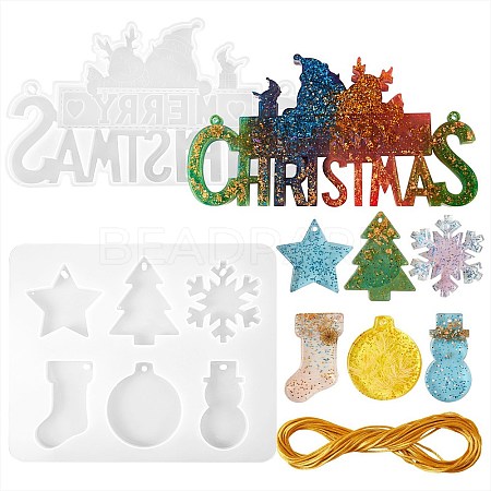 Christmas Theme Pendant DIY Making Kit DIY-SZ0006-09-1