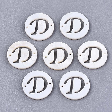 Natural Freshwater Shell Links Connectors SHEL-S276-120D-1