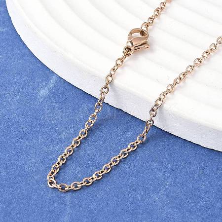 304 Stainless Steel Cable Chain Necklace Making STAS-P045-01RG-1