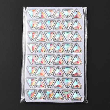 Triangle Shape Sew on Rhinestone GLAA-WH0033-55A-01-1