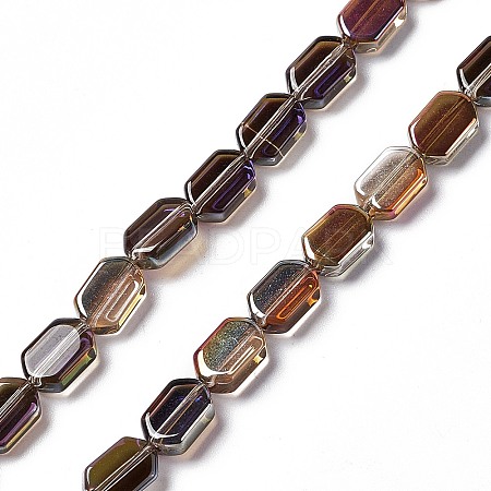 Electroplate Glass Beads Strands EGLA-L042-HP02-1