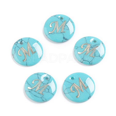 Synthetic Turquoise Charms X-G-L561-001M-1
