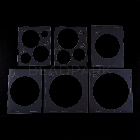 11 Holes Collapsible Plastic Balloon Sizer Box LS-TOOL-WH0119-25-1