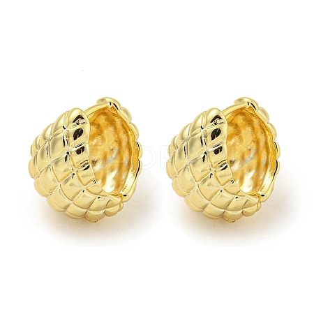 Round Brass Hoop Earrings EJEW-L211-011E-G-1