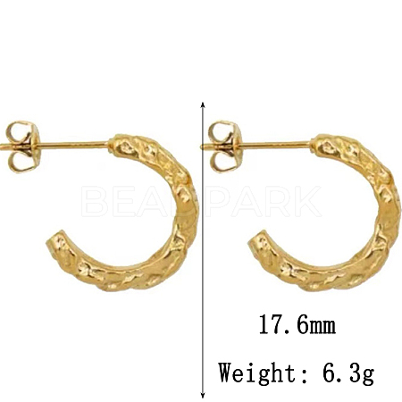 Stylish Stainless Steel Gold-Plated Earrings for Parties XP0717-1