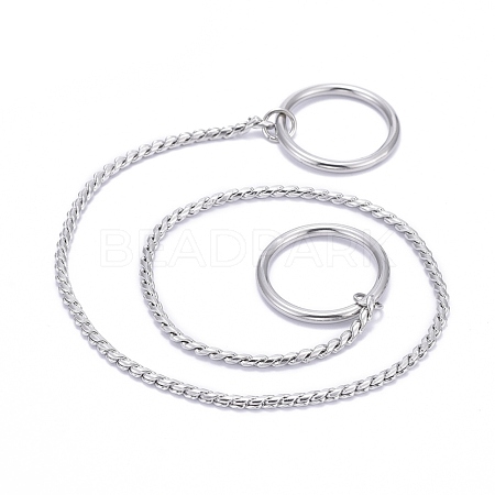 304 Stainless Steel Dog Choke Chain Collar STAS-K201-03C-P-1