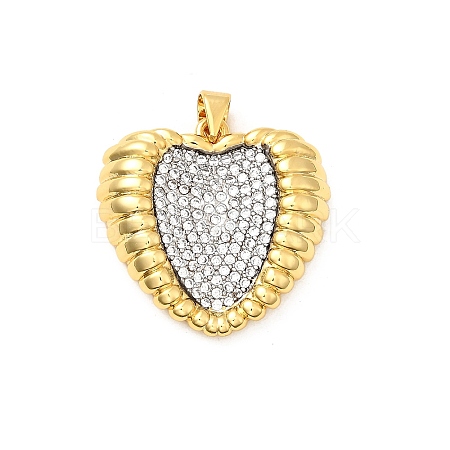 Brass Micro Pave Cubic Zirconia Pendants KK-A266-03B-G-1