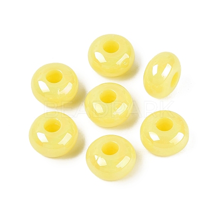 Opaque Acrylic European Beads OACR-E033-19G-1