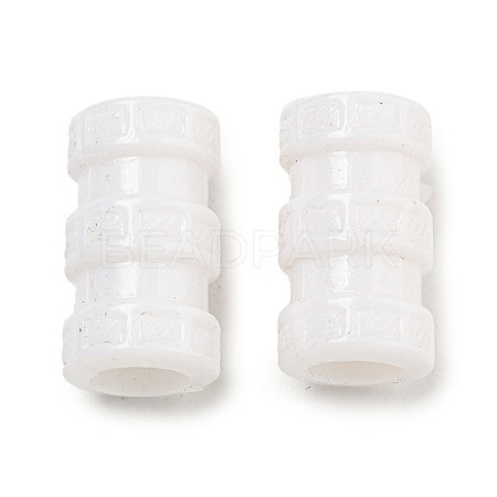 Opaque Acrylic European Beads SACR-L007-008B-1
