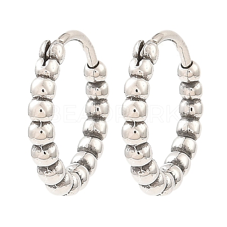 316 Surgical Stainless Steel Hoop Earrings EJEW-D096-05E-AS-1